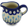 Polish Pottery Pitcher 8 oz Peacock Tulip Garden