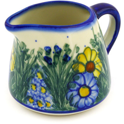 Polish Pottery Pitcher 8 oz Wildflower Meadow