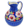 Polish Pottery Pitcher 88 oz Blossoming Petals UNIKAT