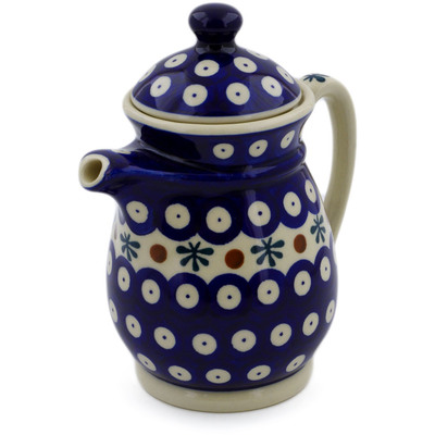 Polish Pottery Pitcher with Lid 15 oz Mosquito