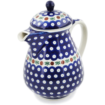 Polish Pottery Pitcher with Lid 52 oz Mosquito