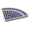 Polish Pottery Pizza Plate 11&quot; Traditional Peacock