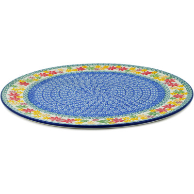 Polish Pottery Pizza Plate 13&quot; Fall Vibes
