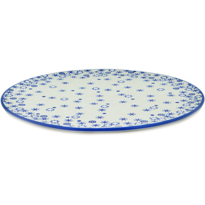Polish Pottery Pizza Plate 13&quot; Twinkle In The Frost