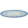 Polish Pottery Pizza Plate 13&quot; Winter Sparrow