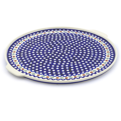 Polish Pottery Pizza Plate 17&quot; Mosquito