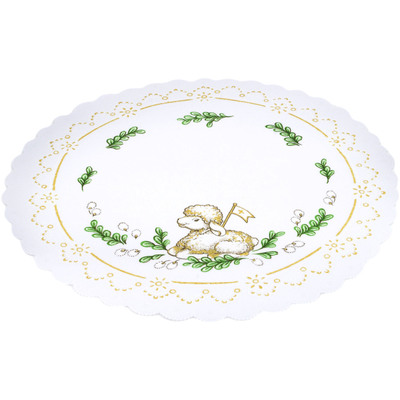 Textile Place Mat 13&quot; Lamb