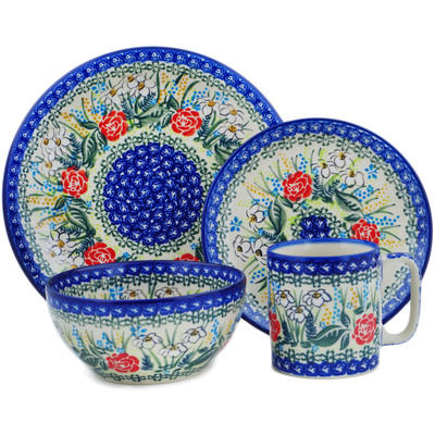 Polish Pottery Place Setting 10&quot; Fresh Happiness UNIKAT