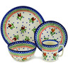 Polish Pottery Place Setting 10&quot; Spring Rooster