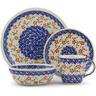 Polish Pottery Place Setting 11&quot; Country Garden