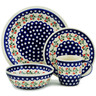 Polish Pottery Place Setting 11&quot; Peachy Peacock