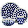 Polish Pottery Place Setting 11&quot; Splotched