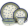Polish Pottery Place Setting 11&quot; Violet Tulips