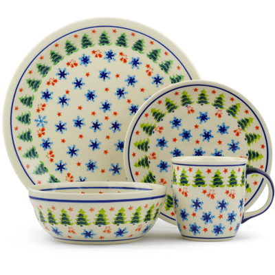 Polish Pottery Place Setting 11" Winter Land