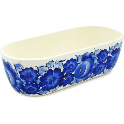 Faience Planter 11&quot; Lagoon