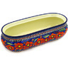 Polish Pottery Planter 13&quot; Poppies UNIKAT