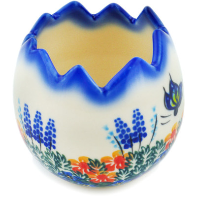 Polish Pottery Planter 3&quot; Flutters In The Wind UNIKAT
