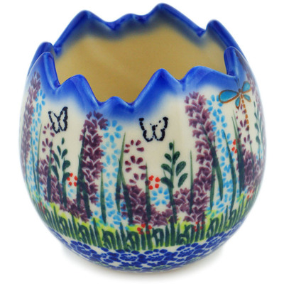 Polish Pottery Planter 3&quot; Long Lavender UNIKAT