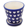 Polish Pottery Planter 4&quot; Heart&#039;s Full Of Love