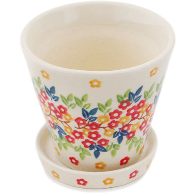 Polish Pottery Planter 4&quot; Tropical Bloomscape