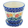 Polish Pottery Planter 4&quot; Wave Of Flowers