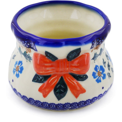 Polish Pottery Planter 5&quot; Blue Cornflower