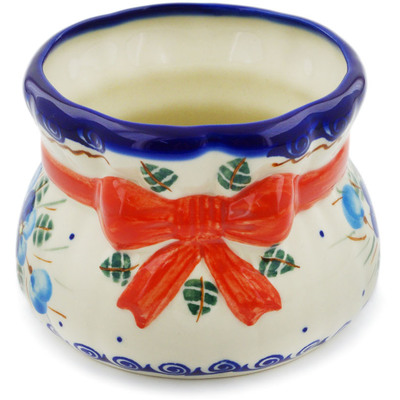 Polish Pottery Planter 5&quot; Blue Pansy
