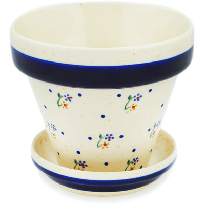 Polish Pottery Planter 5&quot; Country Meadow