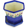 Polish Pottery Planter 5&quot; Spring Flowers