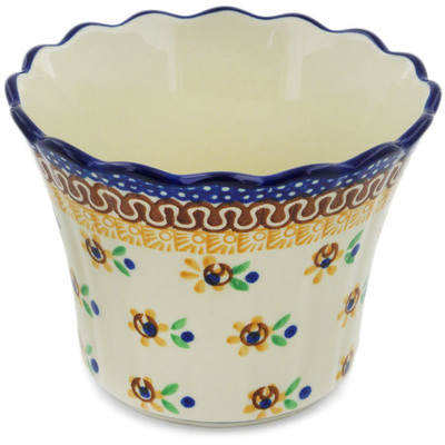 Polish Pottery Planter 5&quot; Sunshine Kiss