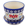 Polish Pottery Planter 5&quot; Wild Flower Bloom UNIKAT