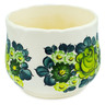 faience Planter 6&quot; Green Wave