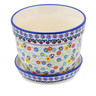 Polish Pottery Planter 6&quot; Primary Spring UNIKAT