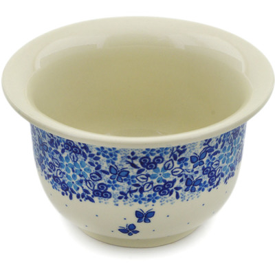 Polish Pottery Planter 7" Delicate Blue UNIKAT