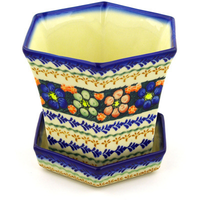 Polish Pottery Planter 7" UNIKAT