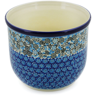 Polish Pottery Planter 8&quot; Out Of Blue UNIKAT