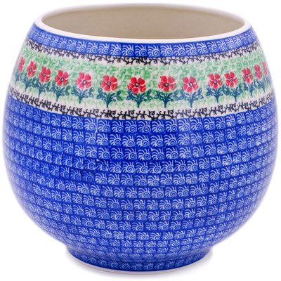 Polish Pottery Planter 9&quot; Maraschino