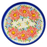 Polish Pottery Plate 10&quot; Aster UNIKAT