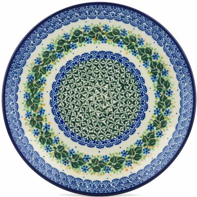 Polish Pottery Plate 10&quot; Aster Wreath