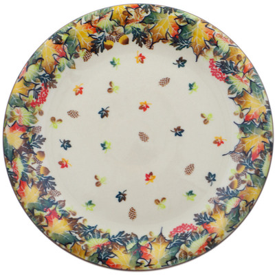 Polish Pottery Plate 10&quot; Autumn Wind UNIKAT