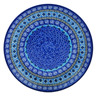 Polish Pottery Plate 10&quot; Aztec Sky