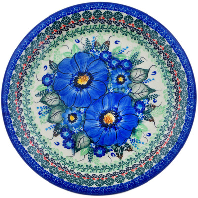 Polish Pottery Plate 10&quot; Azure Passion UNIKAT