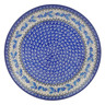 Polish Pottery Plate 10&quot; Berry Blue Wreath