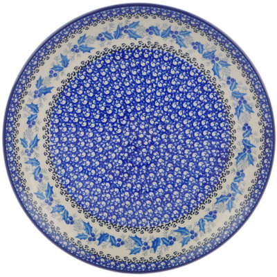 Polish Pottery Plate 10" Berry Blue Wreath