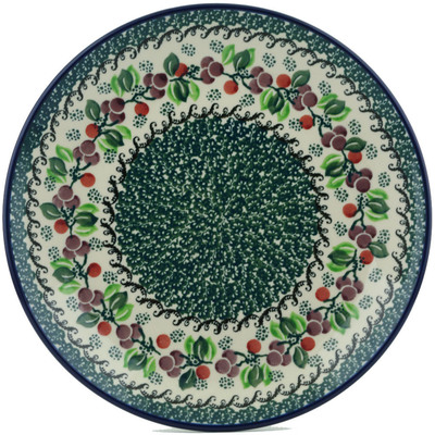 Polish Pottery Plate 10&quot; Berry Garland