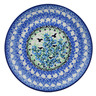 Polish Pottery Plate 10&quot; Black Bird Fly UNIKAT