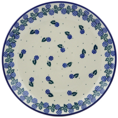 Polish Pottery Plate 10&quot; Blackberry Delight