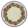 Polish Pottery Plate 10&quot; Blooming Garden
