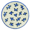 Polish Pottery Plate 10&quot; Blue Berry Special UNIKAT