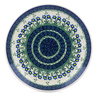 Polish Pottery Plate 10&quot; Blue Daisy Circle